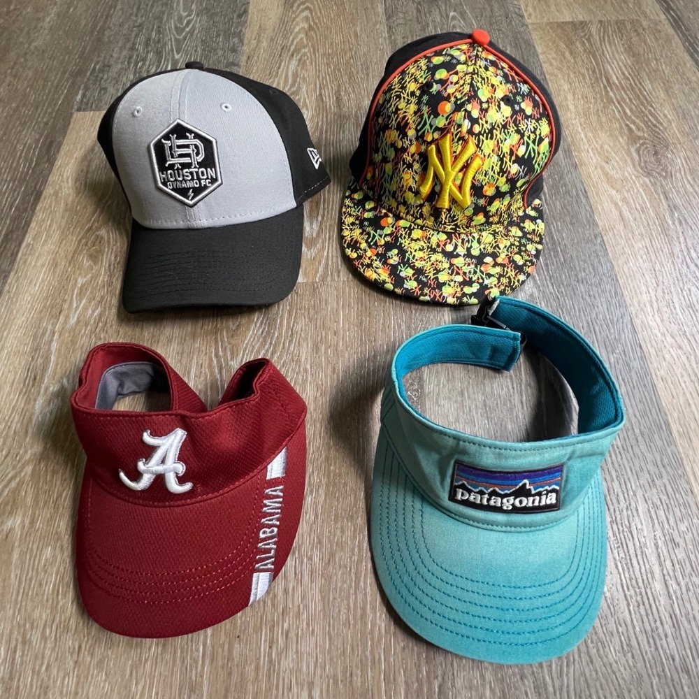 New Era Patagonia Hat Visor Bundle Mens OSFM 7.5 Multi Color Sports Outdoor 4pc